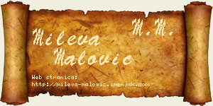 Mileva Malović vizit kartica